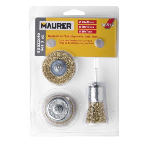 MAURER SPAZZOLE ACC GAMBO KIT PENNEL-TAZZA-CIRC 3PZ